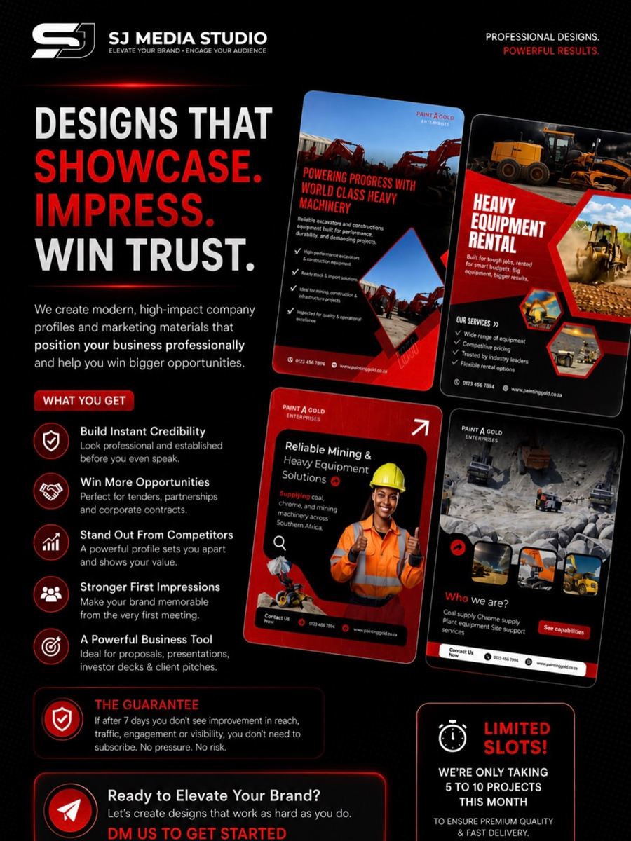 Company profiles and marketing materials — Designs that showcase, impress, win trust