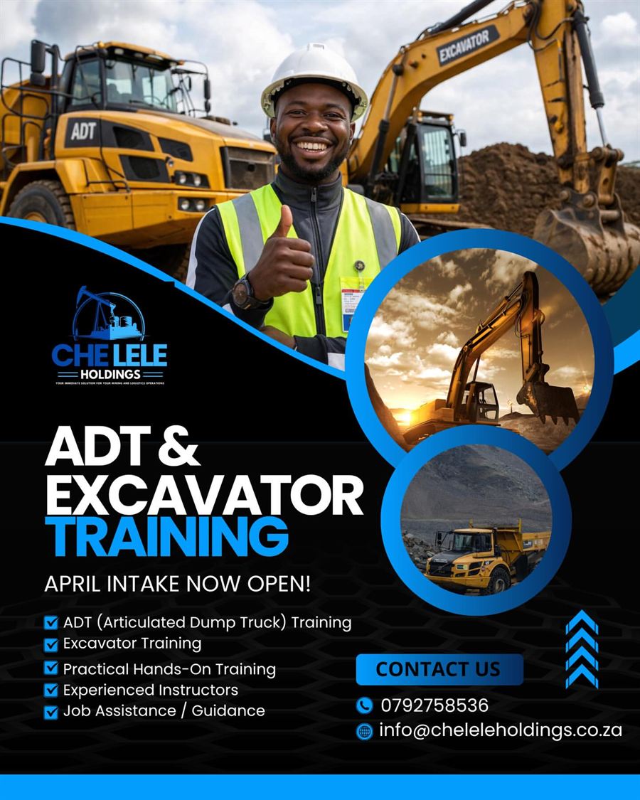 Chelele Holdings ADT & Excavator training campaign flyer