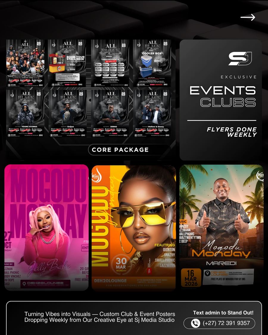 Events Club — flyers done weekly